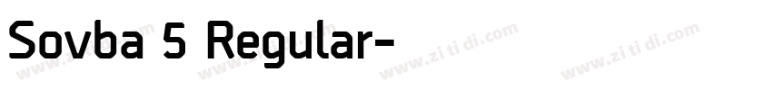 Sovba 5 Regular字体转换